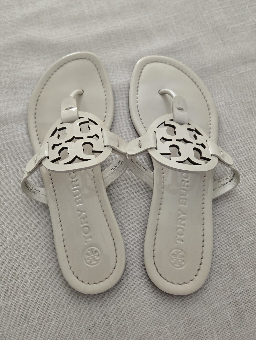Tory Burch Cream Miller Sandals - Picture 3 of 5